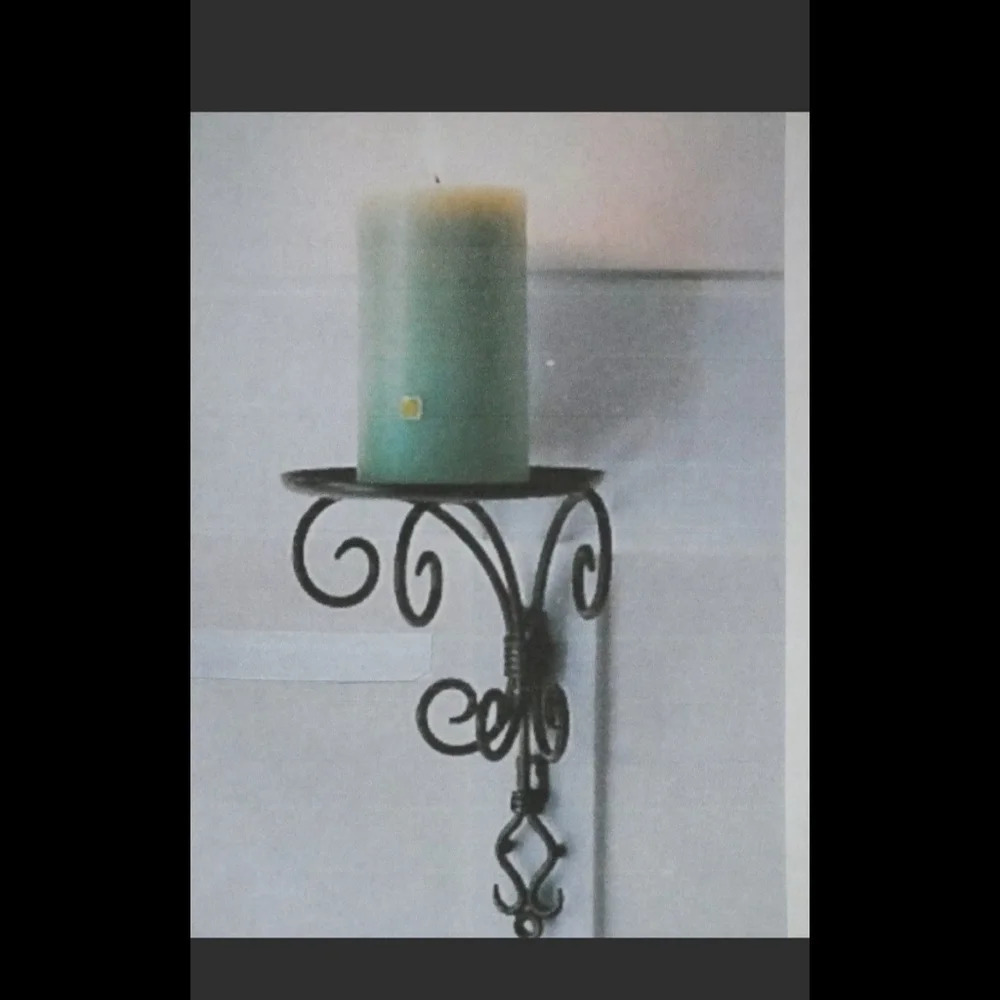 Partylite Antique Brass Pillar Sconce‎